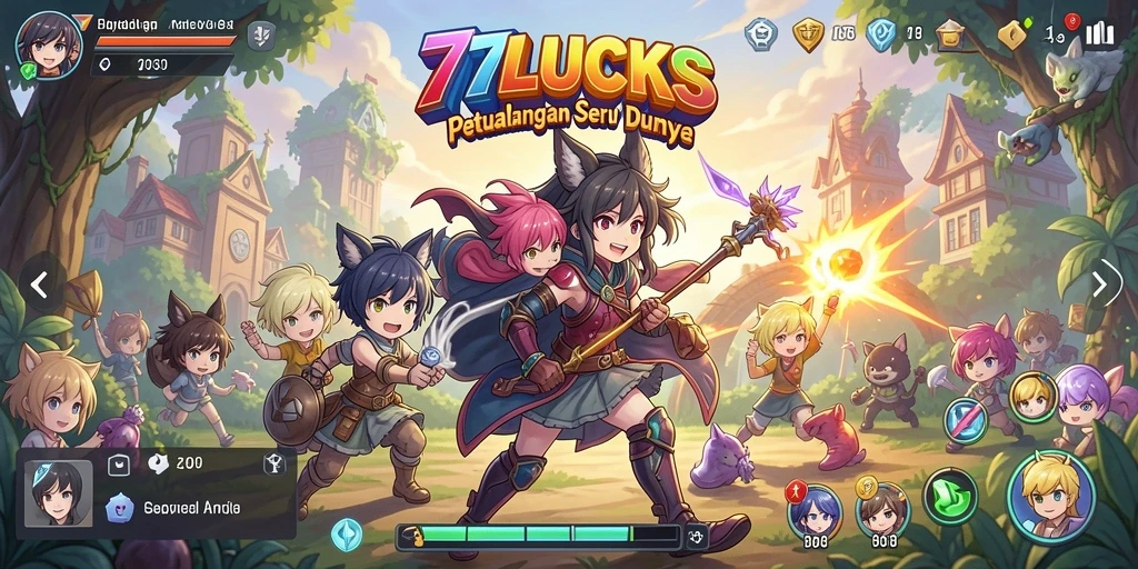 Tampilan menawan dari gameplay 77LUCKS yang penuh aksi dan petualangan.
