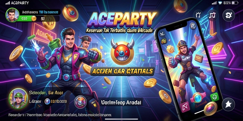 Tangkapan layar gameplay ACEPARTY yang seru dan penuh aksi.