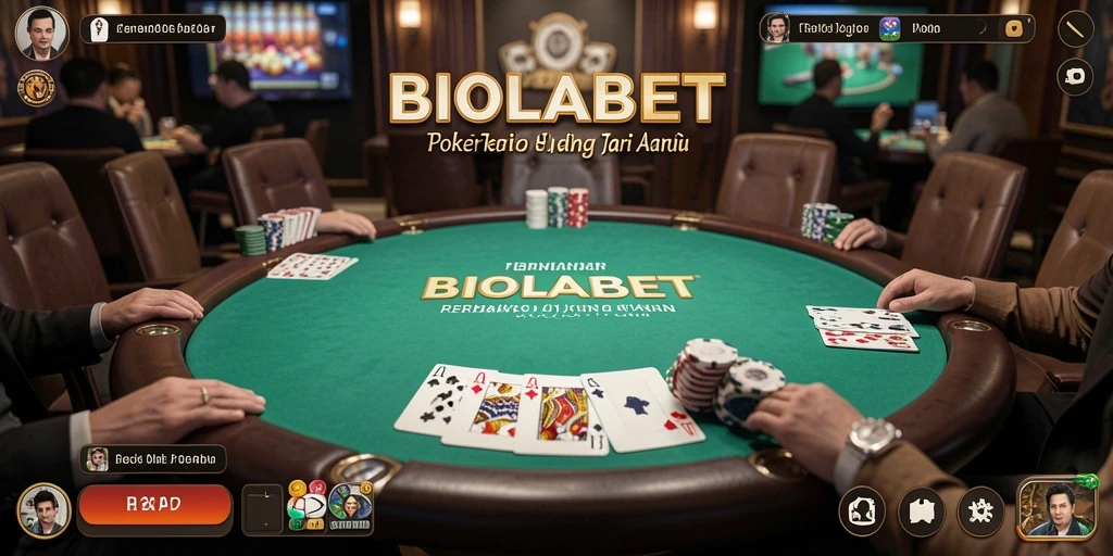 Tampilan gameplay Poker menegangkan di BIOLABET.