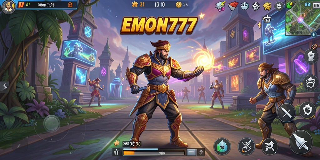 Tampilan gameplay seru dan interaktif dari EMON777.