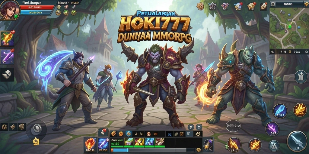 Tampilan gameplay menarik dari HOKI777 dalam dunia MMORPG.