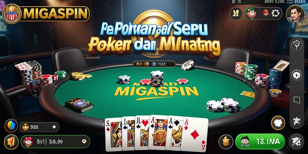 Tampilan gameplay MIGASPIN yang seru dan menantang dalam permainan Poker.