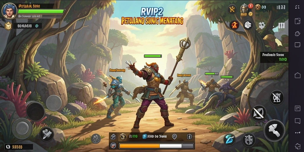 Screenshot game RVIP2 menampilkan aksi seru dalam misi petualangan.