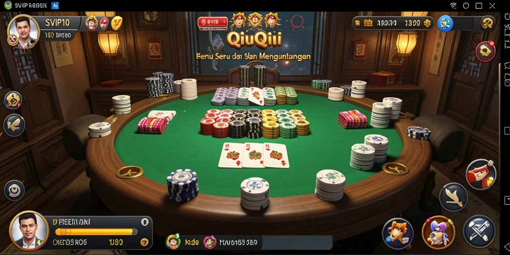 Tampilan gameplay seru dari SVIP10 dalam permainan QiuQiu.