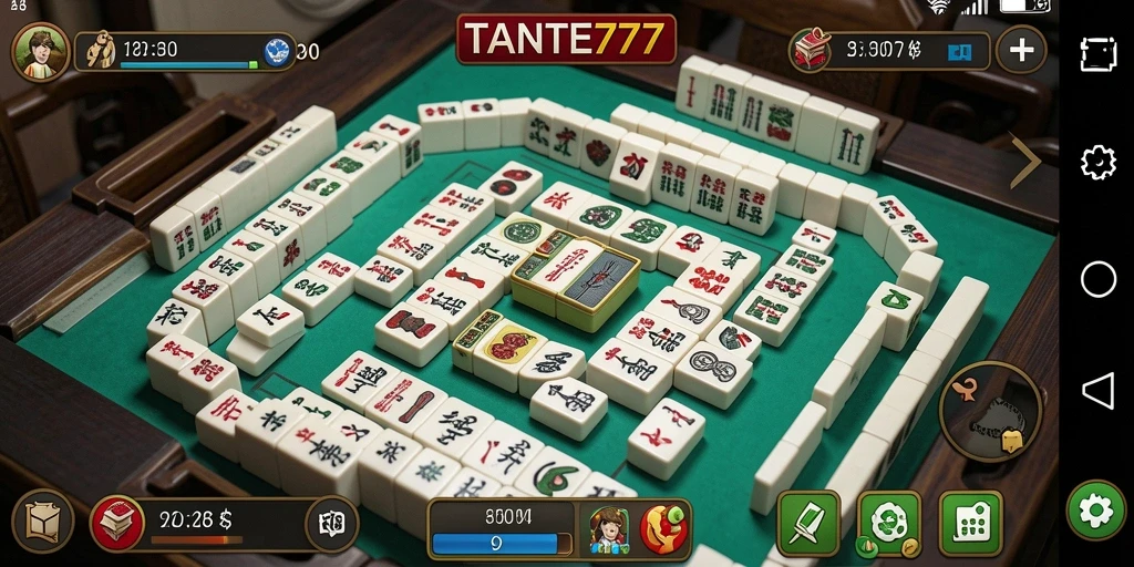 Tampilan seru gameplay Mahjong di TANTE777 dengan grafis menawan.