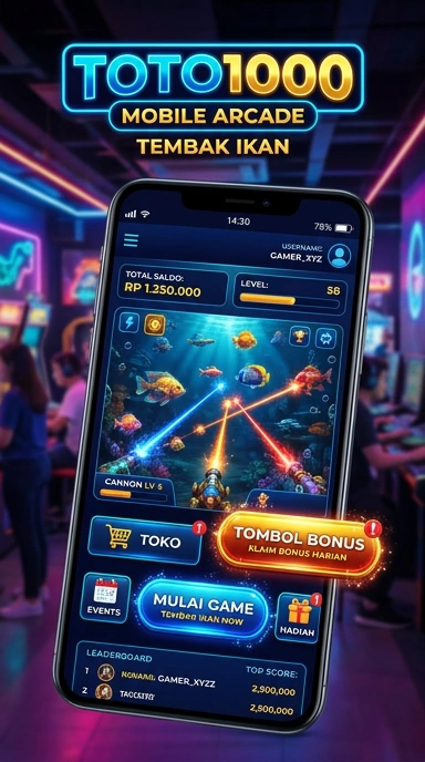 Tampilan utama aplikasi toto1000 yang menarik dan mudah dinavigasi.
